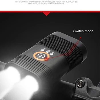 2021 Naujas Įkraunamas Dviračių Šviesos diodų (LED) Žibintų Galingas Žibintuvėlis Naktį Jojimo Dviračiu Prietaisas