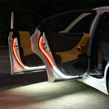 2vnt 1.2 M Automobilio Duris LED Durų pusėje Įspėjamoji Lemputė Saugos Anti-susidūrimo srauto Žibintai, Stabdžių Galinis žibintas stovėjimo visiems automobilių