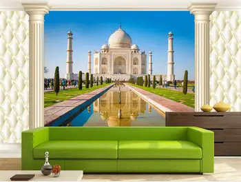 3d tapetai pasirinktinius nuotraukų freskos neaustinių Taj Mahal debesys dangaus apdailos dažymo 3d sienų freskomis tapetai sienos 3d