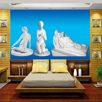 3d tapetai užsakymą foto tapetai, freskos svetainės Le Luvro Muziejus moterų statula tapybos TV foną sienos 3d