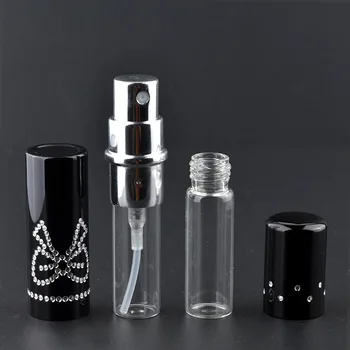 5ML Lankas Diamond Kosmetikos Nešiojamų Išpilstymo Purškimo Butelis Stiklinis Kvepalų Buteliukas Metalo Kvepalų Buteliuko 5VNT/DAUG