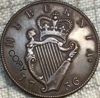 Airija 1736 kopijuoti monetas