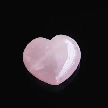 Akmenys ir kristalai rose kvarco širdies akmuo gydymo apdailos akmenys 40-50 mm 2vnt