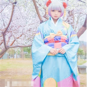 Anime Cosplay Kostiumų Praleisti Kobayashi ' s Dragon Tarnaitė KannaKamui Kimono Mielas Japonų moters Suknelė Z