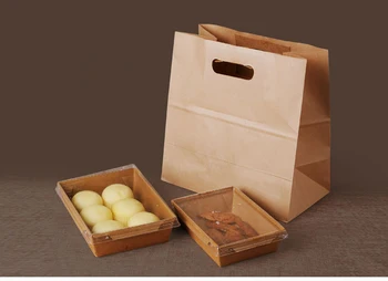 Didmeninė 29X28X15CM imti maisto, pakavimo krepšys Kraft paper bag,Festivalis pirkinių dovanų maišelis ,dydis 100piece\daug