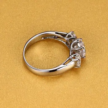 DOYUBO Europos Markės Dizaino Nerūdijančio Plieno Žiedai Moterims Balta Kubinių Zirconia Žiedas Priedai Moterų Sužadėtuvių Žiedai DE010
