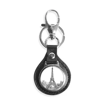Eifelio Bokštas Aikštėje Prancūzija Paris Odos, Metalo, Raktų Grandinės Žiedas Automobilio Pultelio Dovana