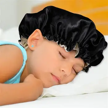 FRCOLOR Vaikai Dvigubo Sluoksnio Miega Bžūp Elastinga Miega Skrybėlę Reguliuojamas Galvos apdangalą Miega