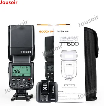 Godox TT600 2.4 G Bevielio vaizdo Kameros Blykstė Speedlite + X1T-C/N/F Siųstuvas Wireless Flash Trigger C N Fuji O CD50