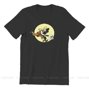 Guybrush Grafinis Marškinėlius Nuotykius Tentenas Snieguotas juodadėmių menkių Skaičiavimas Komiksai Spausdinimo Viršūnes Atsitiktinis Marškinėliai Vyrų TeeGift Idėja