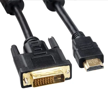 HDMI V1.4 1,8 m HDMI į DVI DVI-D 24+1 pin adapteris Kabelis PC HD HDTV, HD PC, PS3, XBOX DVD Auksą, padengtą Vyrų vyrų 3D 1080P
