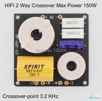 HIFI 2 Way Crossover Crossover-3.2 punkte KHz 6.5-colių arba mažesnis, 4-8 omų Garsiakalbius, Bloko maksimali Galia 150W Nemokamas Pristatymas