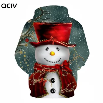 Kalėdų Santa Vyrų Hoodie 3D Spausdinimo Hoodie Rudenį, Žiemos Mados Sniego Hoodie Megztinis Universalus Aprangos