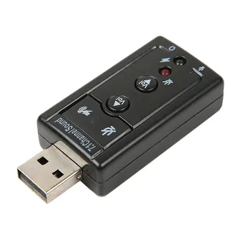 Kebidu USB Garso plokštė 7.1 Kanalo 3D Garsas Garso plokštės Mikrofono Adapteris, 3,5 mm Jack Stereo laisvų Rankų įranga Win XP / 7 8 Android L