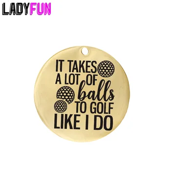 Ladyfun Pritaikoma Nerūdijančio Plieno Žavesio Golfo Kamuolys Pakabukas ji užima daug kamuoliukų, golfo, kaip aš Pakabukai papuošalai priėmimo