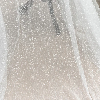 Luxiry 130*50cm china zawalcowany tiulio Nėrinių Audinio vestuvinė suknelė prancūzijos Afrikos blizgučiai siuvinėjimas, nėriniai audiniai off baltos spalvos nėrinių