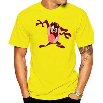 Marškinėliai vyriški Tasmanijos Velnias Taz Looney Tunes Animacinių T-shirt DeepHeather Tee(2)