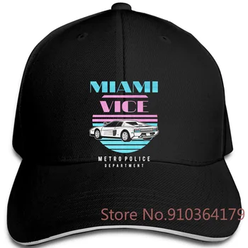 Miami Vice Herren Schwarz Neu Įdomus Kultinė Tubbs Crocket Laisvi Juodas Homme Pagrindinio reguliuojamas kepurės Beisbolo kepuraitę Vyrai Moterys