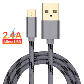 Micro USB Kabelis 2.4 Greitas Duomenų Sinchronizavimo Įkrovimo Kabelis 