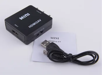 MINI HDMI Įvestis, AV Išėjimas, Video Konverteris Adapterį Skaitmeninis HDMI, RCA Composite Video Audio HDMI2AV