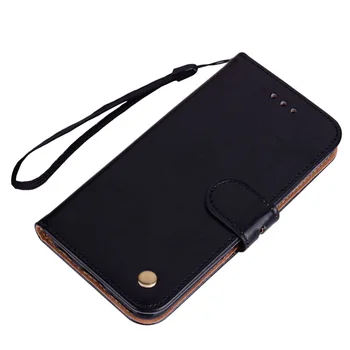 Mobilųjį telefoną atveju Redmi 4A mažai versija shell naftos vaškas odinis dėklas apversti piniginės odinės virvelės lašas apsauga, apvalkalas