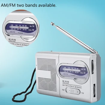 Multi-funkcija Mini Nešiojamieji AM FM Kišenėje Radijo Garsiakalbis Imtuvas, MP3 Muzikos Grotuvas Juostos Atkūrimas Radijas Su Teleskopine Antena