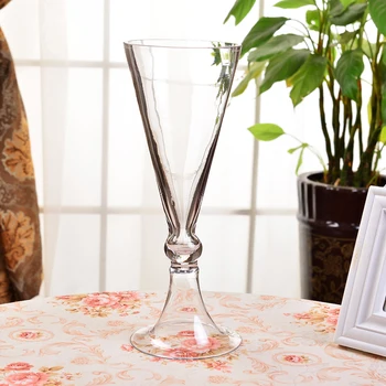Namų Dekoravimas Vestuvių kelių dekoratyvinio stiklo vaza Kūrybos Trimito formos Gėlių Vazos, Stalo dekoras stiklo taros Apdaila