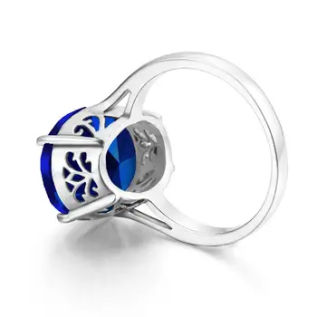 Nekilnojamojo Sidabro 925 Žiedo Moterims Priedai Ovalo Formos Mėlynos Safyro Žiedas 925 Sidabro Fine jewelry Vestuvių Dovanos Didmeninės
