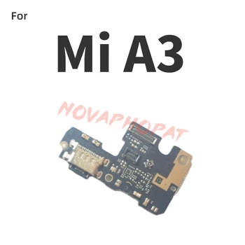Novaphopat Už Xiaomi Mi A3 USB Doko Įkrovimo jungtis Įkrovikliui Prijungti Jungtis, Flex Kabelis, Mikrofonas Mikrofonas Valdybos +sekimo