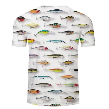 Off white naujas vyrų atsitiktinis mados trumpas rankovės 3d spausdinami žuvų T-shirt vyrams ir moterims, hip-hop ' harajuku Azijos trumpi marškinėliai