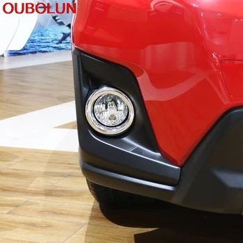 OUBOLUN 4pcs ABS Chrome Priekiniai Foglight Dangčio Dengiamasis Rėmas Automobilio Eksterjero Reikmenys Subaru XV 5 durų Hečbekas 2017 2018