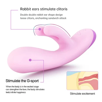 Rabbit Vibratorius G Spot Dildo Vibratorius, skirtas Moterims, 9 Vibracijos Režimais ,atsparus Vandeniui Vibratorius Bunny Asmens Klitorio Vibratorius, Sekso Žaislai