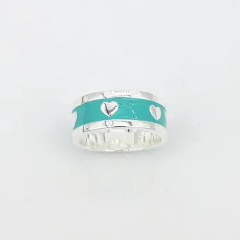 S925 standartas sterlingų moterų žiedą vestuvinį žiedą, Europos ir Amerikos paprasta meilės Epoksidinės mados moterų žiedas