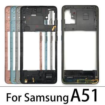 Samsung Galaxy A51 A71 Viduryje Sienelėmis Atveju A507 A707 Vidurio Rėmo Skydelis Galinis Korpusas Atveju Pultas Atsarginės Dalys