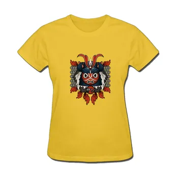 Samurajus Princesė Monnoke T Marškinėliai Moterims Trumpomis Rankovėmis Organinių Pre-Medvilnės Anime Leia Sukilėlių Grafinis T-Shirt Hip-Hop Kaukė Marškinėlius