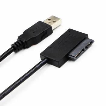 SATA USB 2.0 SATA7+6 13 Pin Sata Kabelis, Tvarkyklės CD Įrašymo Linija HDD Disko Adapte