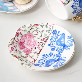 Specialios formos keramikinis puodelis ir lėkštelė Europos sielovados stiliaus kavos puodelis ir lėkštelė rinkiniai paprastas gėlių arbatos puodelio siųsti šaukštas