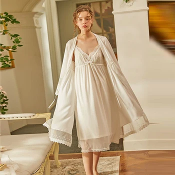 Suknelė Skraiste Elegantiškas Chalatai Nustatyti Lady Pižamą Mados 2020 M. Pavasarį, Rudenį Moterys Sleepwear Ilgos Satino Chalatas, Pižama, Aukštos Kokybės