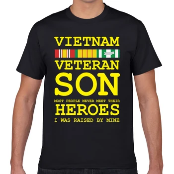 Topai Marškinėliai Vyrams vietnamo veteranas sūnus veteranų dieną produktų Juokinga Harajuku Geek Spausdinti Vyrų Marškinėlius XXXL