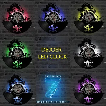 Tuščiaviduriai Breaking Bad CD Įrašyti Laikrodis Kūrybos Vinilo Sienos Laikrodis Unikalus ir Rankų darbo Kabo Sieninis Laikrodis LED su 7colors