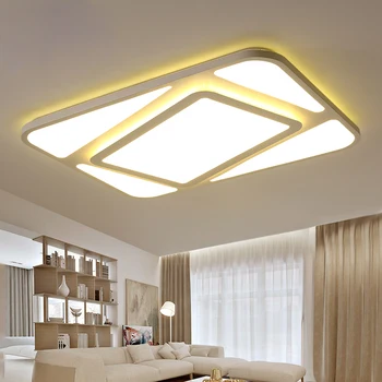Ultra plonas kambarį led lubų šviesos, namų tobulinimo paprastų geometrinių stačiakampio formos post-modernus Nordic miegamojo lubų šviesos