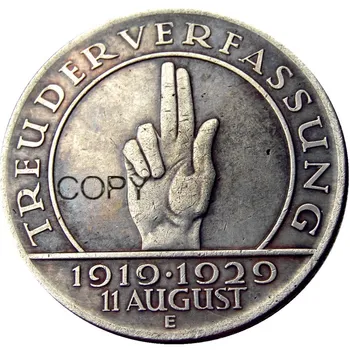 Vokietijos veimaro respublikos 1929A E G 3pcs 5 reichsmark Sidabro Padengtą Retas Egzempliorius Monetos