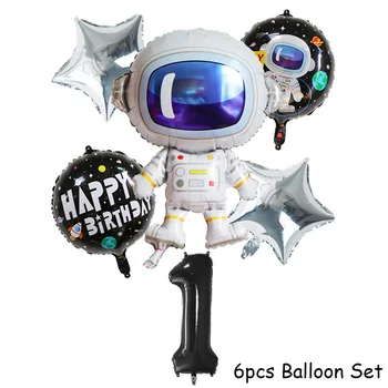 WEIGAO Kosmoso Šalies Astronautu balionai Rocketship Folija Balionai Galaxy Temą Šalis Berniukas Vaikams Gimtadienio Dekoro Džiaugtis