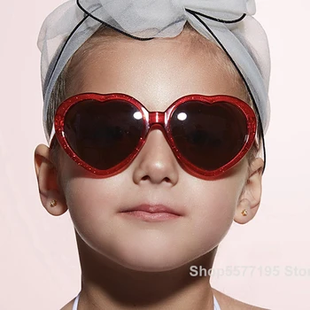 Širdies Retro Akiniai Nuo Saulės Vaikams 2021 Mados Akiniai Berniukų/Mergaičių Vintage Akiniai Nuo Saulės Vaikai Maži Oculos De Sol Feminino