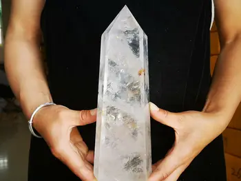 1000g /2000g Natūralus baltas kristalas, nurodė, atraminiai, Obeliskas tinka Aura gydymas
