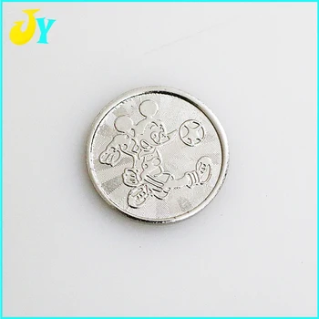1000pcs Arkadinis Žaidimas Žetonų 25*1.85 mm Nerūdijančio plieno atpažinimo ženklas Laisvės Statula /Crown /Mickey logotipas Kazino žaidimas valiuta