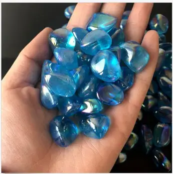100g everydlife gamtos mėlyna kristalų Krito akmenys mados asmenybės nešiojamų mėlyna aura angelas kristalų kvarco akmens gydomąsias