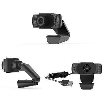 1080P HD Kameros su Mic Pasukti KOMPIUTERIO Darbalaukio Žiniatinklio Kamera Mini Cam Kompiuterio WebCamera Cam Vaizdo Įrašymo Darbą Nešiojamieji kompiuteriai