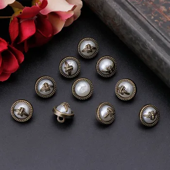 10vnt 10mm Dirbtiniais Pearl Bičių Mygtukai, Siuvimo Paltas Vestuvių Amatų Scrapbooking Embellishment 