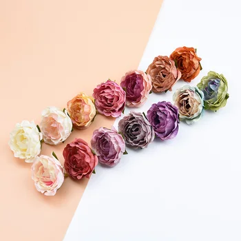 10vnt 4CM šilko rožės galvos gėlių sienos netikrą stamen vestuviniai aksesuarai patvirtinimo namų vestuvių dekoravimas 